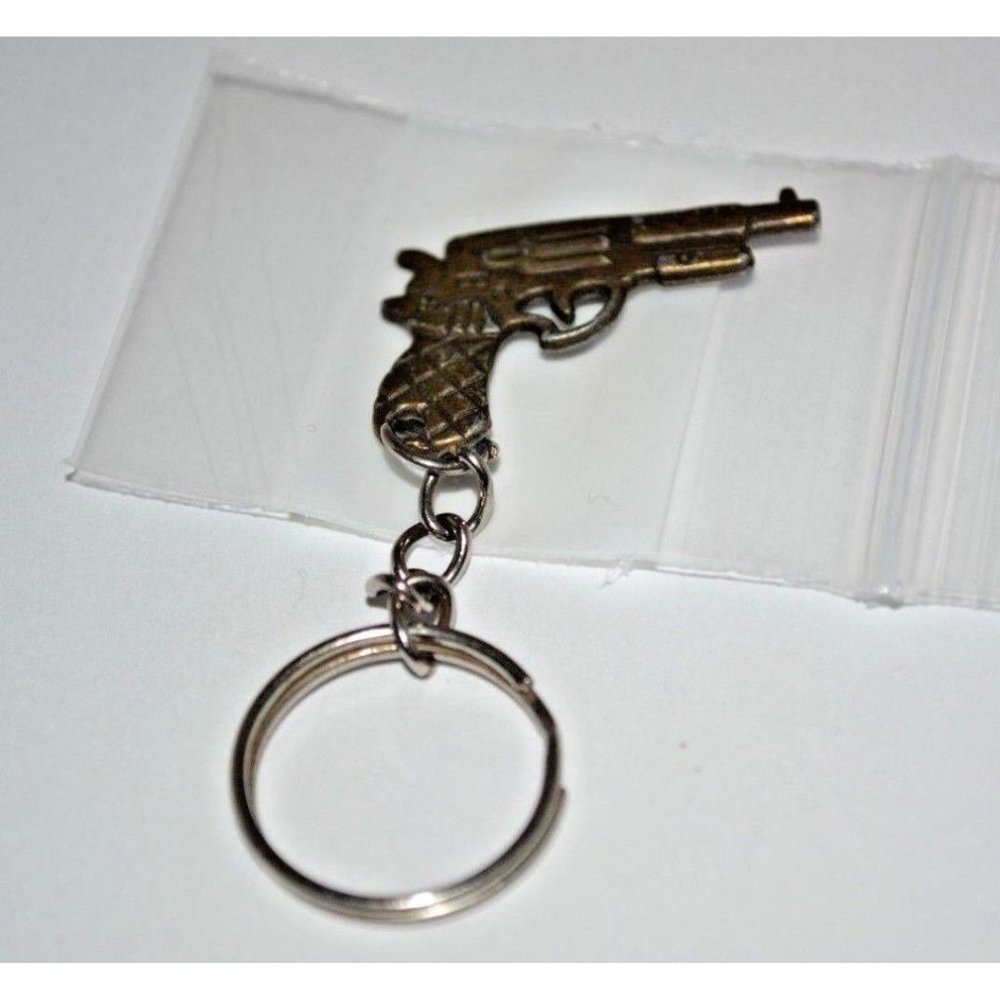 COPY - Revolver Handgun Pistol Lanyard Pull Purse Backpack Vintage Bronze Keych…